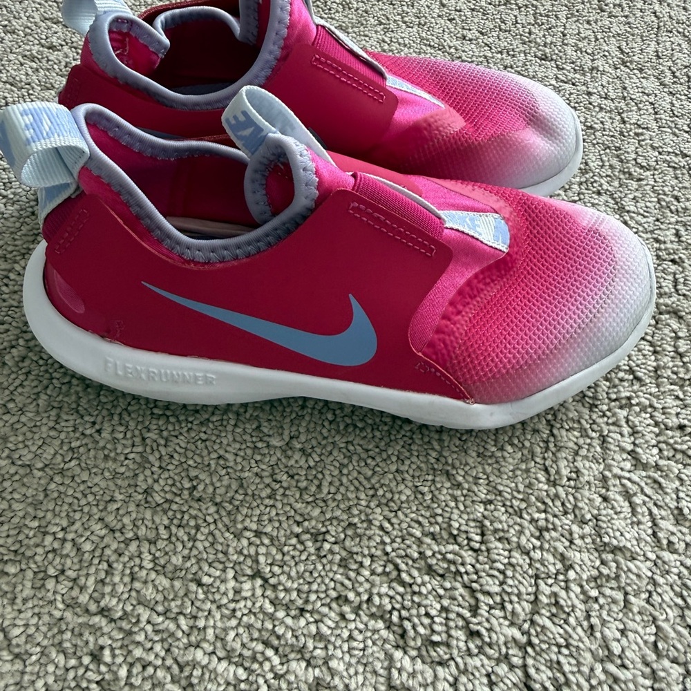 Nike Kids Pink and White Sneakers